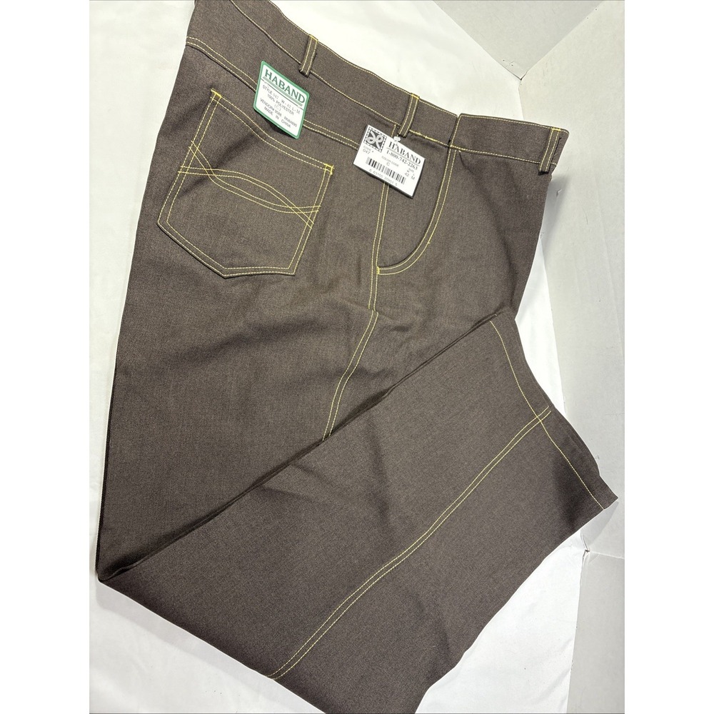 Haband Men's Pants Jeans Black Vintage Casual 100% Polyester Size 42 X 31